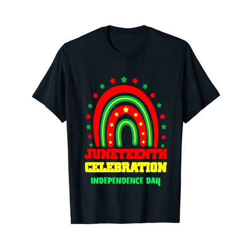 Ebony Fuller Shopp Juneteenth Patriotic Rainbow Men Women Kid Boys Girls T-Shirt