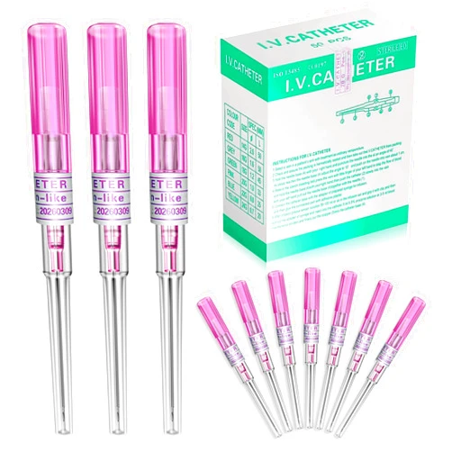 Combofix Catheter Piercing Needles - Combofix 50Pcs 20G IV Catheter Needles Disposable Hollow Body Catheter Piercing Needles for Cartilage Lip Tongue Navel Nipple Piercing Needles