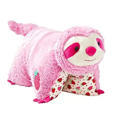 Pillow Pets 18” Sweet Scented Strawberry Sloth Stuffed Animal Plush Toy