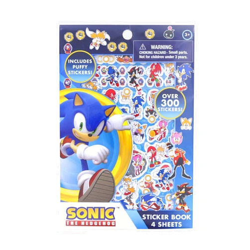 Sonic The Hedgehog Innovative Designs Sonic The Hedgehog Sticker Book | 4 Sheets | Over 300 Stickers