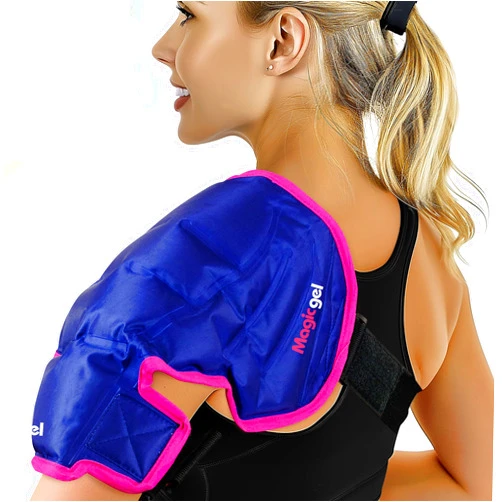 Magic Gel Ice Pack | Reusable, Flexible & Long Lasting for Rotator Cuff Injuries, Bursitis and Swelling | Hot or Cold Therapy Compression Wrap for Left or Right Shoulder