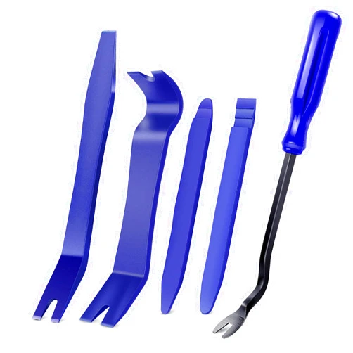 GOOACC 5PCS Auto Trim Removal Tool Kit No-Scratch Pry Tool Kit for Car Door Clip Panel & Audio Dashboard Dismantle -5PCS