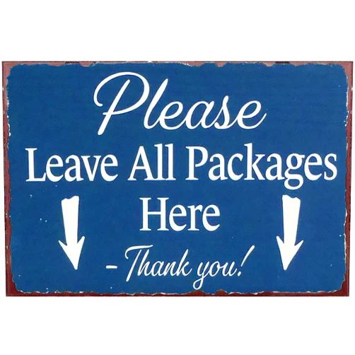 Ecostan Please Leave Packages Here Arrows Down Metal Sign Front Door Hanging Sign or Exterior Porch Wall Plaque Decor Deliveries Signage for Homes Campany Farmhouse Kitchen Bathroom Garden 8x12 Inches