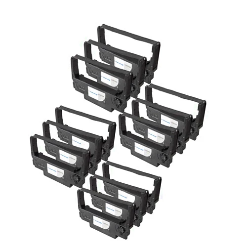 TONERWORLD.COM TonerWorld Compatible POS Ribbon Cartridge Replacement for Epson ERC-30B ERC30B Black 12 Pack