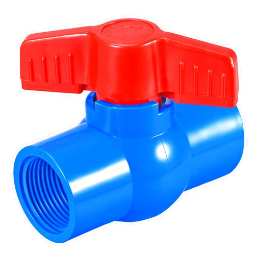 uxcell Ball Valve, G1 Female Thread PVC Valve for Aquarium Setup, Sump Pump, Pool, Garden Sprinkler Blue Red