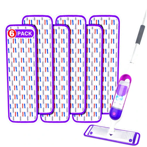 FORSPEEDER 6 PACK Reusable Mop Pads for Swiffer PowerMop, Power Mop Pads Power Mop Refills 15'' Microfiber Mop Pads Refills for Swiffer Power Mop Hardwood Floor Cleaning, Dry Wet Spray Mop Floor Mop Pads Refills