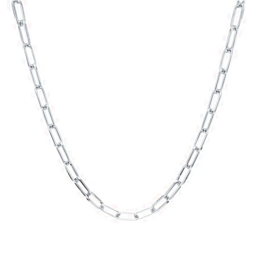 Savlano 925 Sterling Silver 6mm Solid Italian Diamond Cut Paperclip Link Chain Necklace with Gift Box for Women & Men - Made in Italy