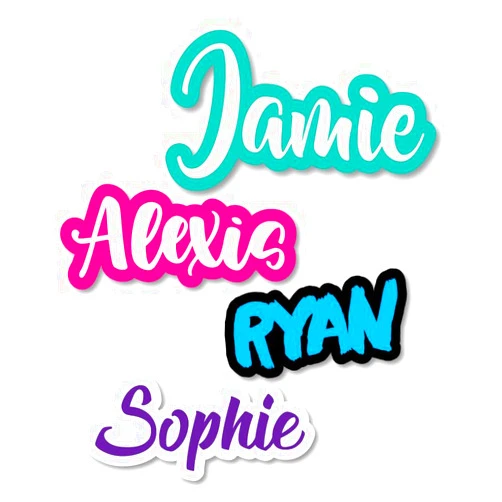 Eggleston Design Co Custom Name Stickers for Water Bottles - Waterproof Vinyl Personalized Labels for Labeling Tumblers, Laptops, Cars, Helmets, Cups, and Daycare Items (6 Stickers)