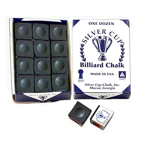 Silver Cup Billiard CHALK - ONE DOZEN