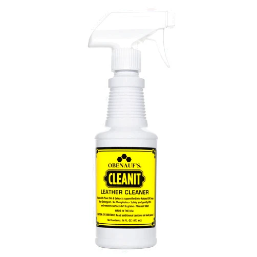 Obenauf's Cleanit Leather Cleaner - Natural Plant Oil Leather Cleaner for Boots, Furniture and Car Interior - Safe and Gentle Non-Detergent Oil Liquid Soap - Ready-to-use 16oz Spray Bottle