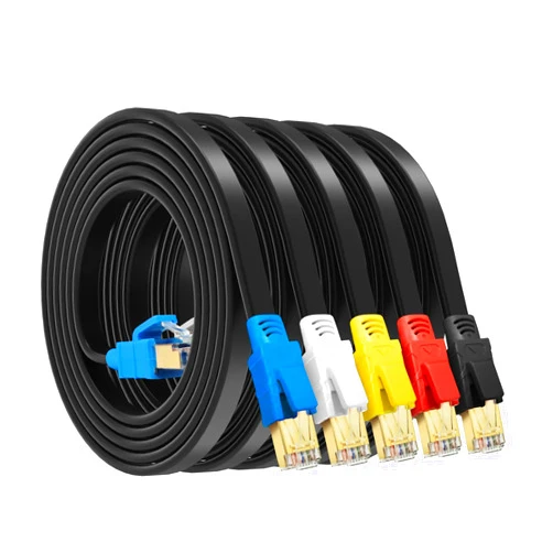 HQGC Cat8 Ethernet Cable 5 ft 5Pack, Internet Cable 40Gbps 2000Mhz 26AWG (OFC) LAN Cable High Speed Ethernet Cord Computer Cables with RJ45 Connectors for Gaming, Switch, Xbox, Modem, Router, PC