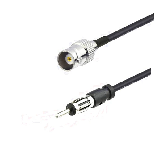 Supmory BNC Female to AM/FM Male Adapter RG174 Coax Cable 12 inches Pigtail Jumper RF coaxial Cable for Radio Antenna