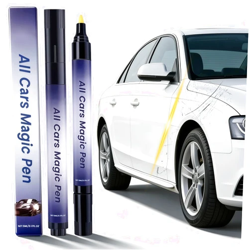 ZENDUDU Car Scratch Remover Pen, Magic Car Scratch Removal Pen for All Car Colors, Scratch Repair Pen, Easy DIY Paint Repair Kit, Quick Fix for Wear Swirl Marks And Scuffs, 2PCS