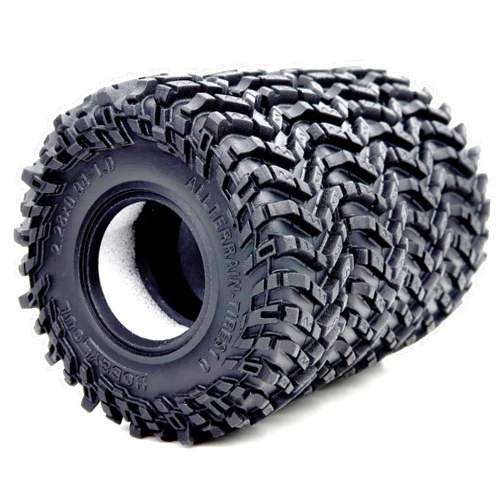 HOBBYSOUL 1.0 Tires 58mm Tall All Terrain Super Soft Sticky mud Tyre for RC Crawler 1/24 SCX24 1/18 TRX4M Upgrades