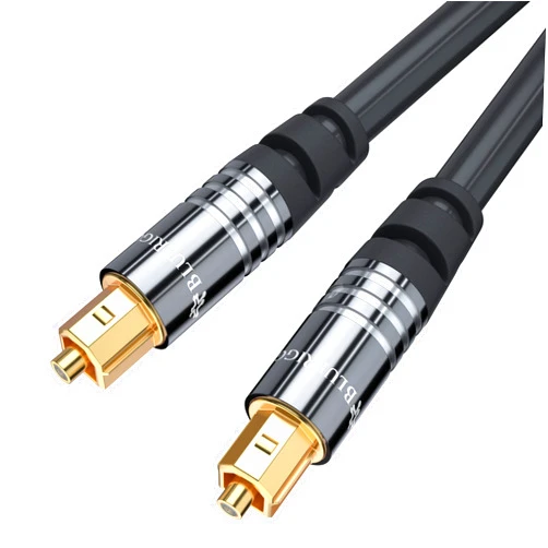 BlueRigger Digital Optical Audio Toslink Cable (3FT, Fiber Optic, Aluminum Shell, 24K Gold-Plated) - Compatible with Home Theatre, Sound Bar, TV, Xbox, PlayStation PS5/PS4 – Premium Series