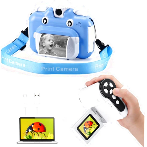 Barchrons Bundle: Kids Camera Instant Print & Kids Microscope 1000X