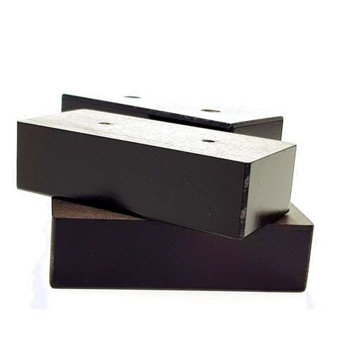 Knightsbrandnu2u Solid Wooden Block FEET SELF FIX 30mm HIGH Black Replacement Legs for Sofas, CABINETS Chairs & STOOLS PRE DRILLED SOF3024