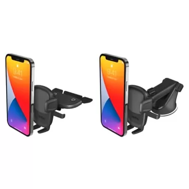iOttie Easy One Touch 5 CD Slot Universal Car Mount Phone Holder & Windshield Universal Car Mount Phone Holder Desk Stand for iPhone, Samsung, Moto, Huawei, Nokia, LG, Smartphones