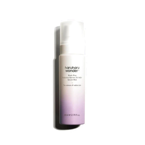 haruharu Wonder Black Rice Probiotics 2% NAD+ Serum Mist, Ultra-Fine Mist, Hydrating & Plumping, Barrier Support, Sensitive Skin, Ceramide, Korean Skincare, Vegan, 2.70 fl.oz