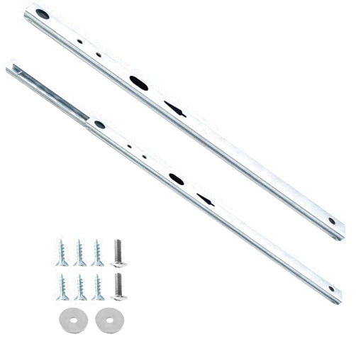 Luomorgo 2 Pcs Metal Drawer Slides, 12 Inch Drawer Slide, Ball Bearing Drawer Slides Two Way Slide Track Rail, Heavy Duty Dresser Drawer Slides for Kitchen Cabinet