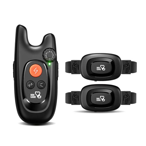 DOG CARE Dog Training Collar with Remote - Rechargeable Dog Shock Collar for All Dogs with Beep, Vibration, and Adjustable Shock Level, Dog Training Collars for 2 Dogs, Security Lock, Water-Resistant