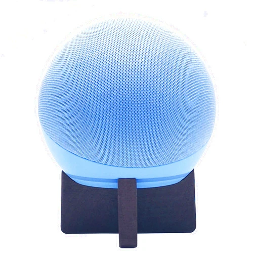 Lofekea Wood Table Holder for Echo Dot 5th/4th Generation,Desktop Stand Mount for Echo Dot 4th/5th Gen, Secure Stable Wooden Mount Holder Echo Dot Accessories