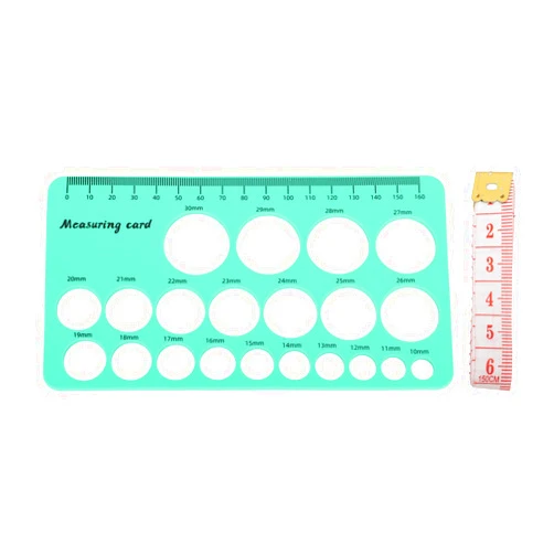Ymiko Flange Sizing Kit, 1 pcs Silicone Nipple Ruler and 1.5m Soft Tape Flange Measuring Tool Nipple Measuring Tool with its Silicone Construction for Nursing Mothers (Green)