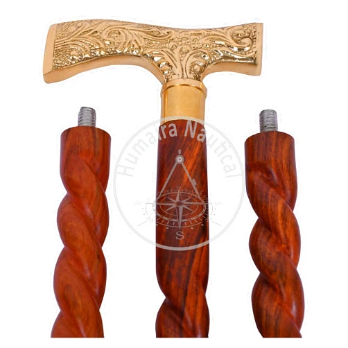Humaira Nautical Walking Stick Men Derby Canes and Wooden Walking Stick for Men and Women 36