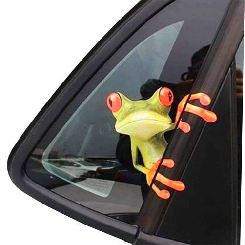 Okdeals UTENEW 3D Cute Peep Frog Funny car Stickers Truck Window Vinyl Decal Graphics Auto 2pcs