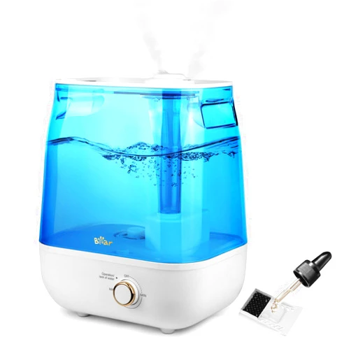 Bar Bear Humidifiers for Bedroom Large Room, Top Fill 6L Super Powerful Cool Mist Humidifier with Dual 360° Nozzles & Oil Diffuser, Rapid Humidification, Quiet Humidifiers for Baby Nursery & Plants, 24H