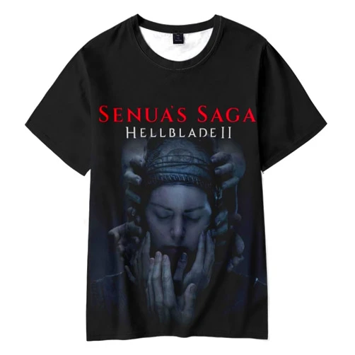 WODGTYMF Senuas Saga: Hellblade II T-Shirt Merch Men Short Sleeve Women Funny Tee Unisex