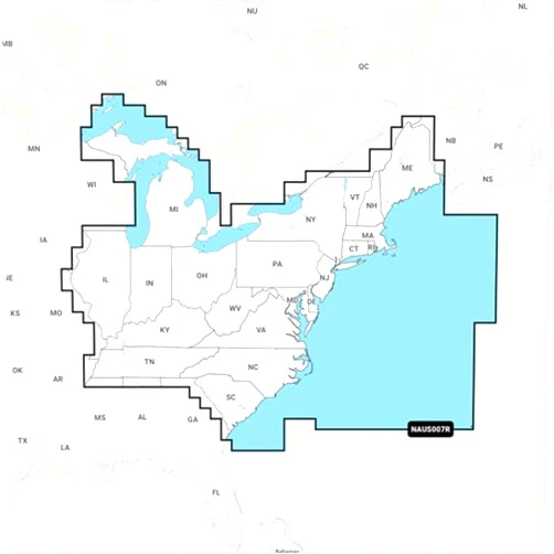 Navionics 010-C1370-30+ Naus007r U.s. East