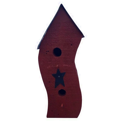Kunkle Holdings, LLC Pine Wood Smashed Bird House Red