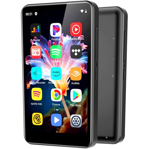 Diofox 80GB MP3 Player with Bluetooth and WiFi, 4-inch Android Portable Audio MP3&MP4 Player with Built-in Speakers, Support for Spotify, Pandora, Amazon Music, Kids Player for Libby, Audible