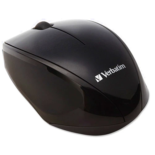 Verbatim Wireless Multi-Trac Mouse 2.4GHz with Nano Receiver - Ergonomic, Blue LED, Portable Mouse for Mac and Windows - Black (97992), 1 Count (Pack of 1)