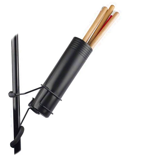 String Swing Drum Stick Holder - Stagehand Drumstick Container Bag Holds up to 8 Pairs of Zildjian Vic Firth ARLX and Vater Drumsticks - Two Clamps Attach Securely to Microphone & Cymbal Pole