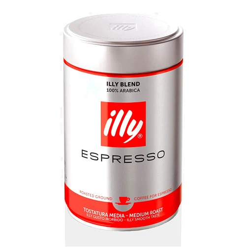 Illy Ground Ground Espresso Medium Roast, 8.8oz Can, 8 Pack