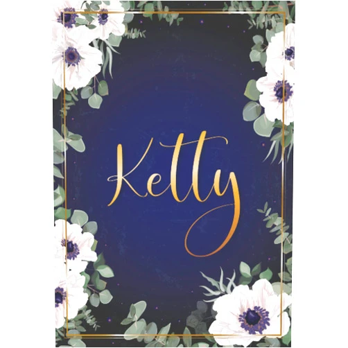 Milavia iTTa Donnna Publishing Ketty: Taccuino A5 | Nome personalizzato Ketty | Regalo di compleanno per moglie, mamma, sorella, figlia ... | Design: fiori | 120 pagine a righe, piccolo formato A5 (14.8 x 21 cm) (Italian Edition)