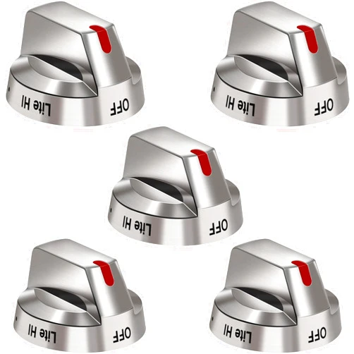LONGADS DG64-00473A Burner Control Dial Knob Range Oven Replacement Compatible with Samsung Gas Stove Knob NX58H5600SS NX58F5700WS NX58H5650WS NX58J7750SS NX58M6850SS （5pcs）.