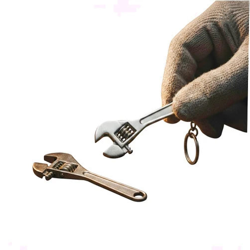 Gadgetime USA Tiny Ultra-Compact Mini Wrench Set - 2.5 Inch Alloy Steel - Nice Pendant - Adjustable Crescent Wrenches with Keychain for Minor Precision Repairs - Perfect for a Cute Keychain Accessory