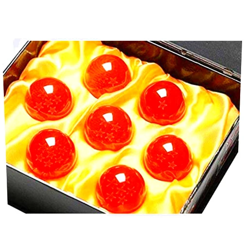 BAODELI New 7pcs 42MM Large Crystal Acrylic Resin Glass Ball with Gift Box Dragon Transparent Play Balls
