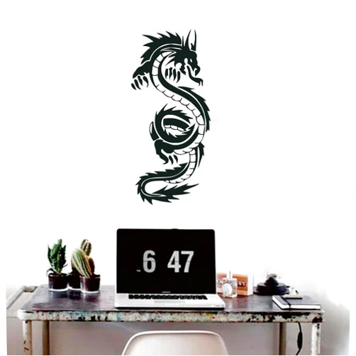 ANFRJJI Asian Dragon Wall Decal – Removable Chinese Style Vinyl Sticker for Home, Living Room, or Office Wall Art Decor – Size: 22