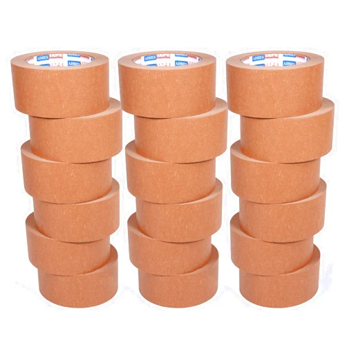 ADHES TAPE PURSUIT OF PERFECTION ADHES Heavy Duty Kraft Paper Tape Eco Friendly Packing Tape Writable Non-Coated Surface for Masking, Sealing, and Packaging Use,2” x 43 Yards,18Rolls