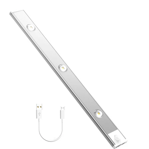 Asluco LED Closet Light, Smart Motion & Light Sensor Under Counter Light, Built-in Large Battery Rechargeable Bar Light, Easy Magnetic Mount Wireless Lighting for Home and Office