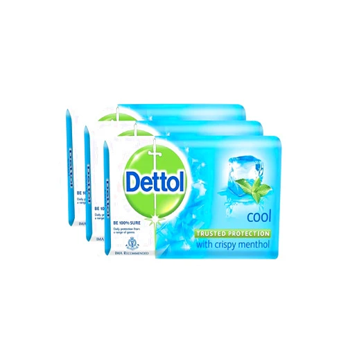 Dettol Cool Bar Soap for Healthy Skin Pack of 3 (3 X 125 g)