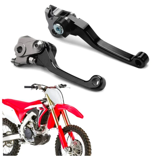 USTPO Dirt Bike Brake Clutch Lever Motorcycle Clutch and Brake Lever Set CNC for CRF250R 2007-2022 CRF450R 2007-2020 CRF250RX 2019-2022 CRF450RX 2017-2020 CRF450RWE 2019 - Black