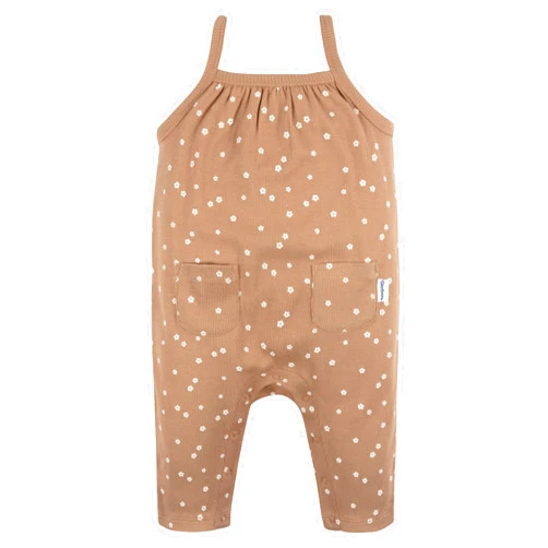Gerber Baby Girls' Sleeveless Cotton Long-Leg Romper Jumpsuit
