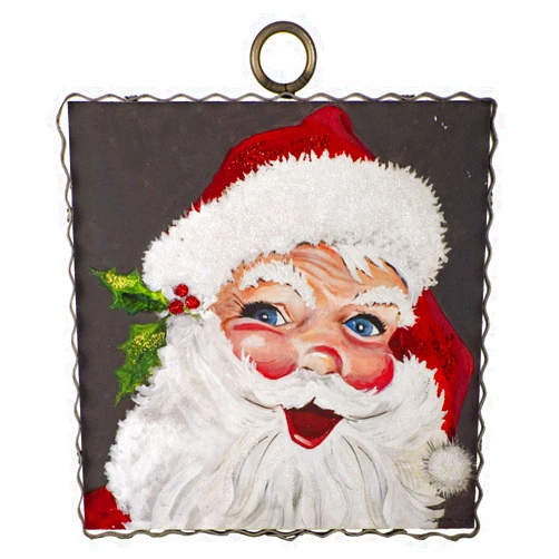 The Round Top Collection - Gallery Jolly Santa Sm - Wood & Metal