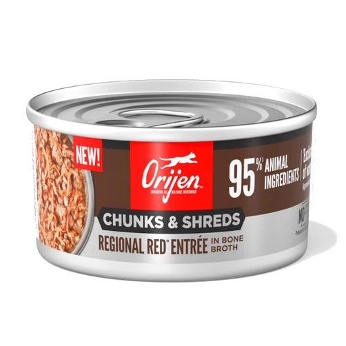 ORIJEN Chunks & Shreds Regional Red Entree, 3oz, (Pack of 12)