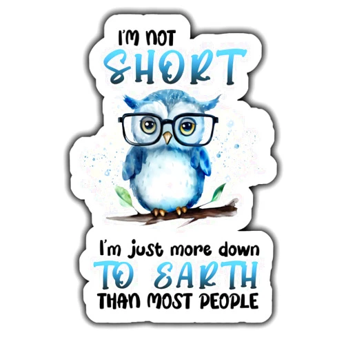 Handmade I'm not short. I'm just more down to earth than most people sticker